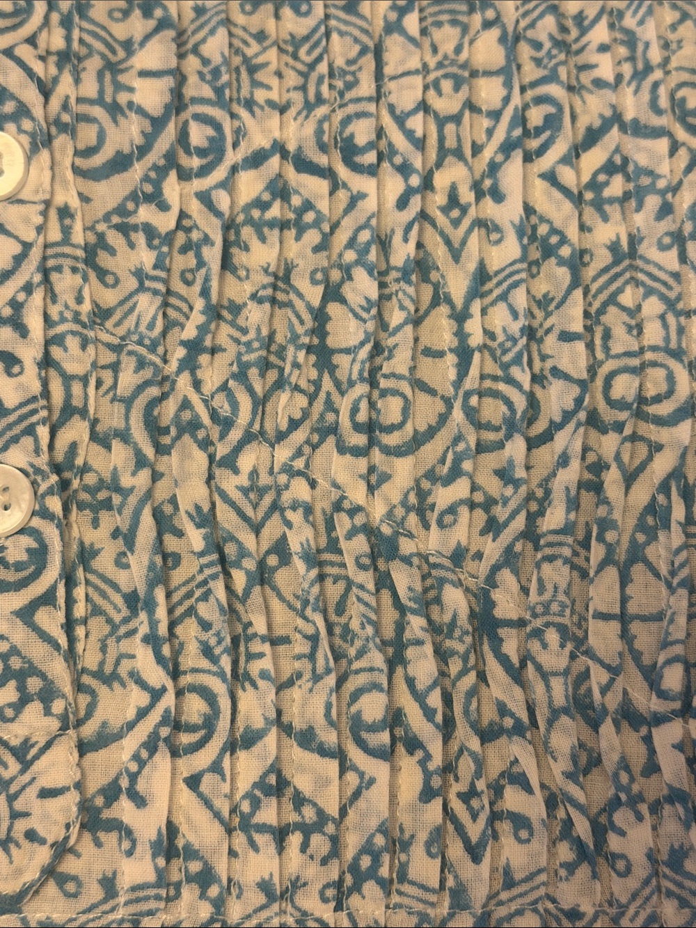 Roberta Roller Rabbit Blue and White Tunic with Intricate Patterns - Picture 13 of 16